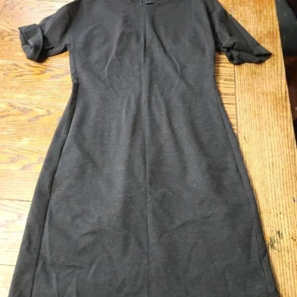M.M. Lafleur grey Midi length shift dress sz 14